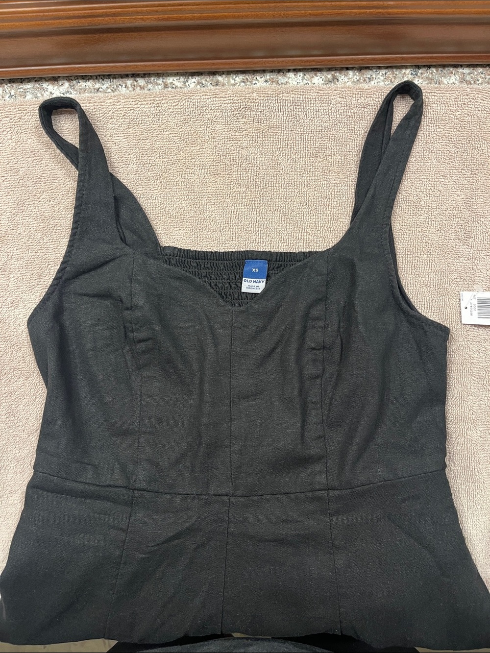 NWT Old Navy Fit & Flare Sleeveless Linen-Blend Midi Dress, Size XS - Picture 7 of 9